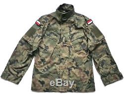 Original Polish Army Pants + Shirt Uniform Woodland Camouflage Rip-stop Xl/l