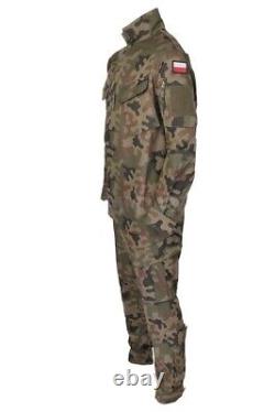 Original Polish Army Uniform Pants & Shirt Woodland Camo Rip-Stop POLAND M/L