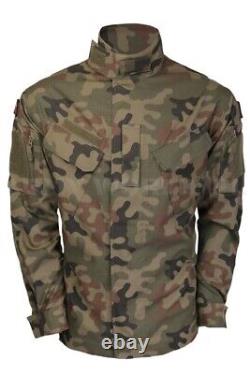 Original Polish Army Uniform Pants & Shirt Woodland Camo Rip-Stop POLAND M/XL
