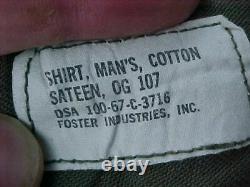 Original Vietnam Veterans Fatigue Lot 8 Pants, 1 Shirt C. 1967