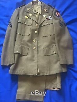 Original WW2 US Army Ruptured Duck Uniform. Includes Pants, Shirt, and Jacket