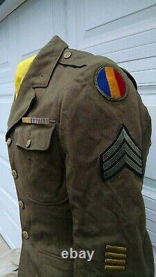 Original WWII Named Uniform Blouse, Shirt & Pants 34th Division