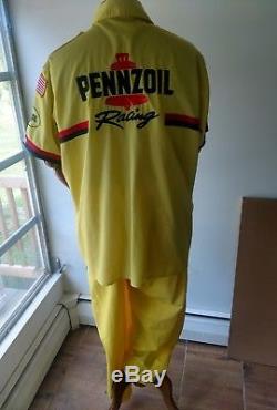 Pennzoil Team Issue Pit Crew Shirt & Pants Uniform MICHAEL WALTRIP BAHARI RACING