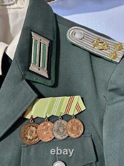 RARE East German Military Music Service Lieutenants Officer Uniform with Badges