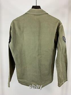 RARE WW2 US Army 13 Star HBT Herringbone Uniform Set SHIRT & PANTS