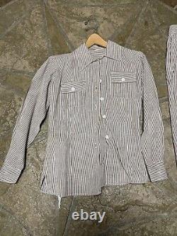 Rare Original WW2 ANC Nurse Seersucker Two Piece Shirt and Pants