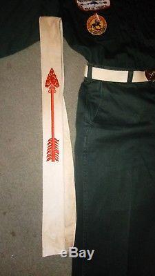 Rare Vintage BSA 1950s Explorer Boy Scout Uniform Badges Pants Shirt Belt