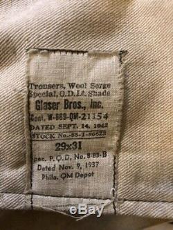 Rare WWII Manhatten Project T/Sgt service coat, shirt, pants with same ID number