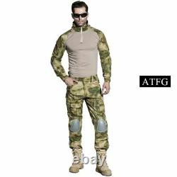 SINAIRSOFT Military Uniform Multicam Army Combat Shirt Uniform Tactical Pants Wi