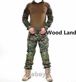 SINAIRSOFT Military Uniform Multicam Army Combat Shirt Uniform Tactical Pants Wi