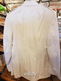 Saco Usmc White Dress Coat, Pants And Shirt Vietnam Era Uniform (b4#105)