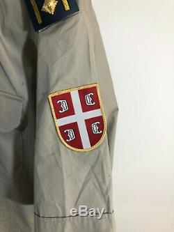 Serbian Army Military Police Officer Uniform Beret Shirt with Patch Ranks Pants