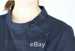 Set Basic Zipper up Operating Uniform Shirt Pants Round neck Nurse PT OT Scrub