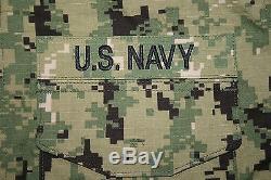 Set of NEW NWU Type III Navy AOR2 COMBAT SHIRT Blouse and pants XSR SS SR MS