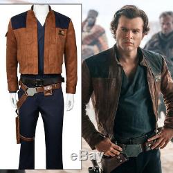 Solo A Star Wars Story Han Solo Cosplay Costume Jacket Pants Shirt Suit Uniform