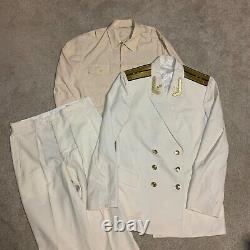 Soviet Russian Navy Captain Parade Uniform Military FULL SET w Coat Shirt Pants