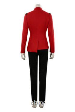 Star Trek Michael Burnham Cosplay Costume Red Uniform Outfits Women Top Pants