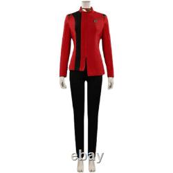 Star Trek Michael Burnham Cosplay Costume Red Uniform Outfits Women Top Pants