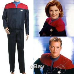 Star Trek Voyager Command Kirk Red Uniform Outfit Cosplay Costume Full Any Suit
