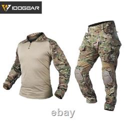 Tactical Combat Suit Shirt & Pants Knee Pads Military Combat Uniform Sportwear