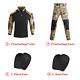 Tactical Combat Suit Shirt&Pants Knee Pads Update Camo Airsoft Military Army