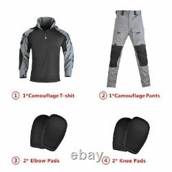 Tactical Combat Suit Shirt & Pants Knee Pads Update Coat Cargo Suits Waterproof