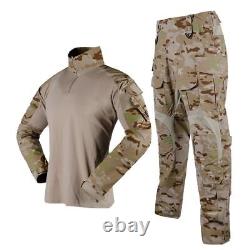 Tactical Combat Suit Shirt Pants Uniform Polyester Colorful Hunting Clothes