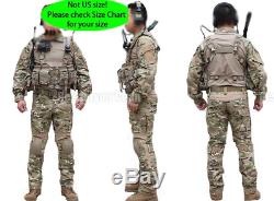Tactical Emerson Hunting Men Gen2 G2 Combat Uniform Shirt &Pants Suit w Pads MC