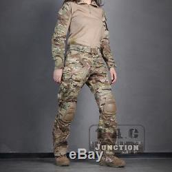 Tactical Emerson Women BDU G3 Combat Uniform Shirt & Pants + Knee Pads Multicam