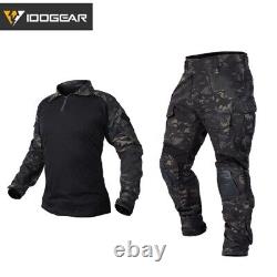 Tactical G3 Combat Suit Shirt & Pants Knee Pads Airsoft Military Combat Uniform