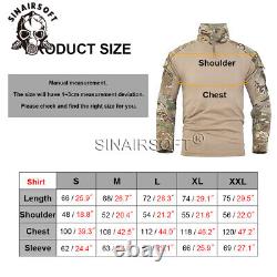 Tactical Military G3 Combat Shirt & Pants Knee Pad Uniform BDU Paintball Clothes