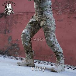 Tactical Military G3 Combat Shirt & Pants Knee Pad Uniform BDU Paintball Clothes