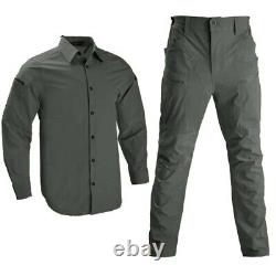 TacticalShirt Men Pants Military LightweightCombat Uniform Hiking Shirt Work Set