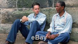 The Shawshank Redemption (1994) Prison Uniform Striped Shirt Denim Pants