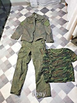 Trophy of a Russian soldier, Ukraine 2023, military pants, cape and T-shirt