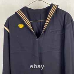 U. S. Navy Vtg Uniform 1940s Wool Coat Shirt Pants Scarf