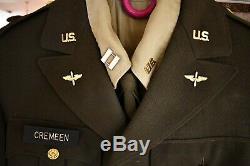 US Army Air Force Officer WW2 Dress Uniform Pinks Greens Jacket Shirt Tie Pants