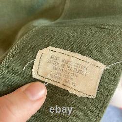 US Army Cotton Sateen Uniform OG-107 Utility Pant Trouser Shirt Green Combat 70s
