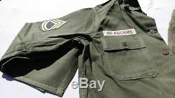 US Army HBT Fatigue Shirt & Pants 13 Star Buttons Original Vtg WWII Era 1940's