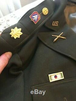 US Army Officer WW2 Dress Uniform Pinks & Greens Hat Jacket Shirt Pants Shoes