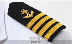 US Navy Military Uniform Yacht Captain Suit Dinner Costume Military Army Soldier
