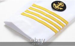 US Navy Military Uniform Yacht Captain Suit Dinner Costume Military Army Soldier