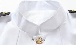 US Navy Military Uniforms White Mariner Sailor Yacht Captain American Army Suit