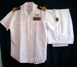 US Navy Officer SEAL TEAM White Uniform 3XL XXXLarge Shirt 42R Pant DEVGRU RARE