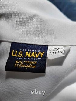 US Navy Pilots Summer White Shirt & Pants Maverick TOP GUN USN COSTUME Large