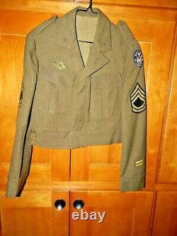 US WW2 USAAF 5th Air Force Enlisted Uniform IKE, Jacket +pants, shirt, tie, cap