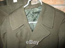 US issue 1962 TRENCH LONG COAT PANTS SHIRT JACKET US MARINE CORPS WOOL 40L