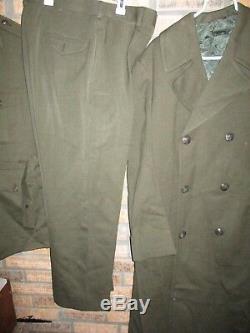 US issue 1962 TRENCH LONG COAT PANTS SHIRT JACKET US MARINE CORPS WOOL 40L