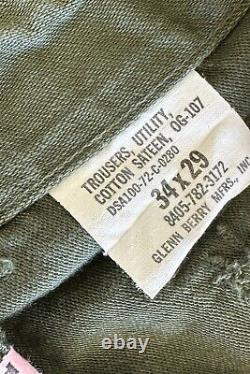 USAF US AIR FORCE UTILITY SHIRT P-64 P64 Dated 1972 and Pant VIETNAM WAR