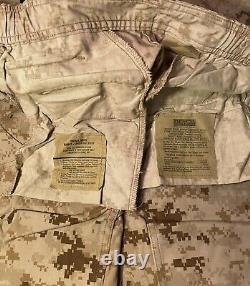 USMC Desert Marpat Utilities MCCUU Blouse Shirt Jacket Top & Bottoms/ Pant S/R